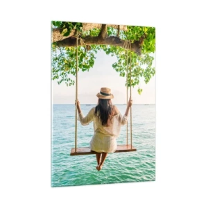 Billede på glas - Livet er smukt - 50x70 cm