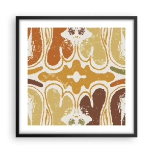 Plakat i sort ramme - Sentimental abstraktion - 50x50 cm