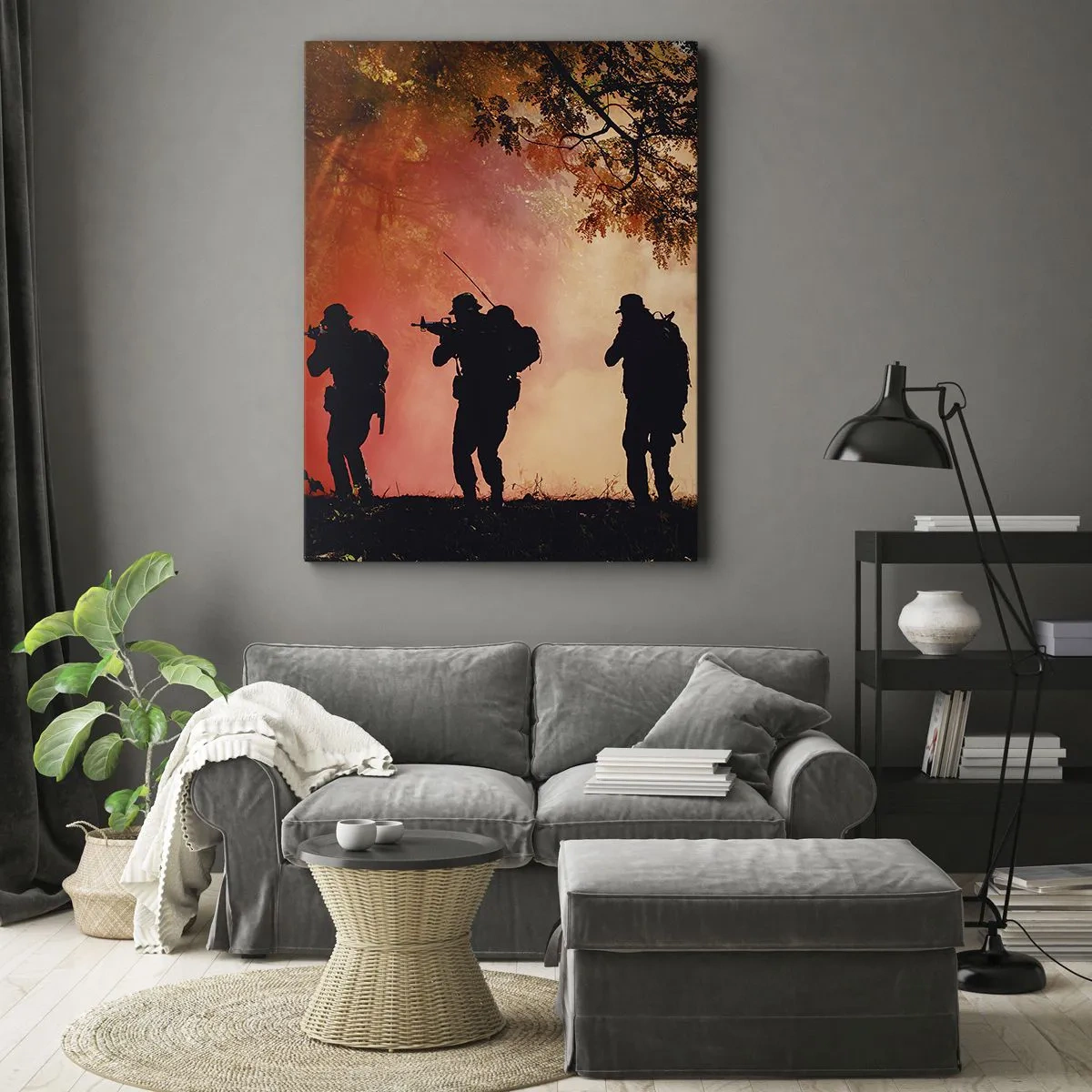 Lærredstryk - Billede på lærred - ...Alle for én. - 50x70 cm