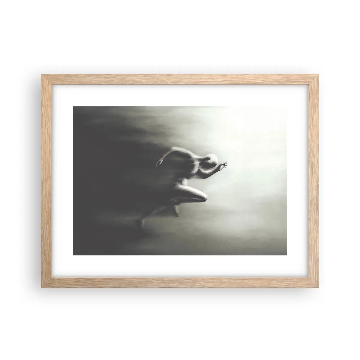 Plakat i ramme af lyst egetræ - Ustoppelig - 40x30 cm