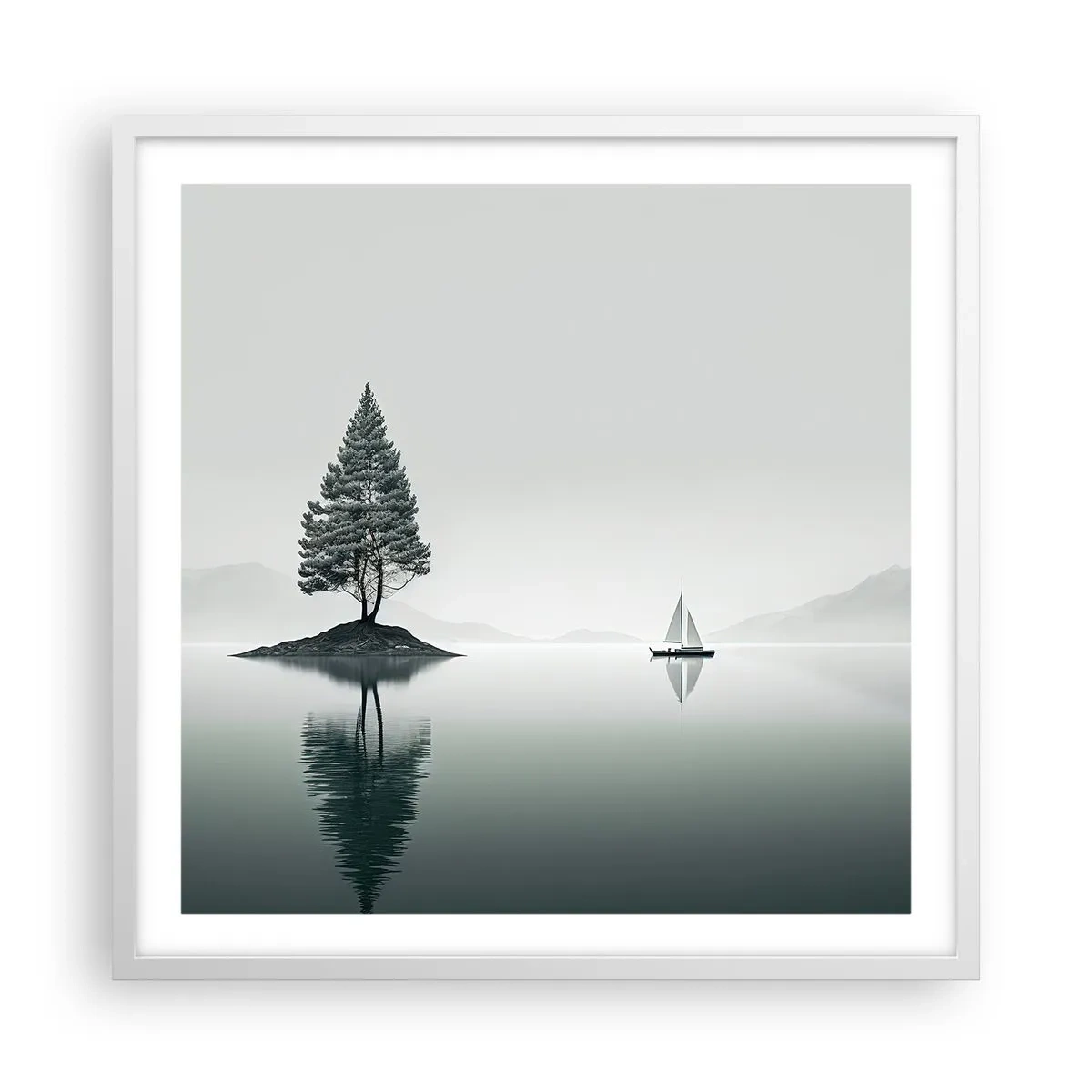 Plakat i hvid ramme - En drøm - 60x60 cm