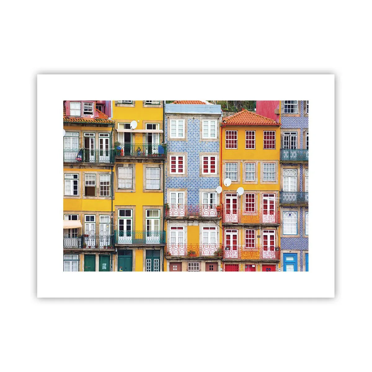 Plakat - Farverne i den gamle bydel - 40x30 cm