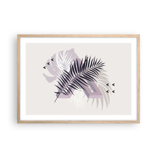 Plakat i ramme af lyst egetræ - Skygge af en skygge - 70x50 cm