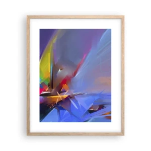 Plakat i ramme af lyst egetræ - Propeller som en fugl - 40x50 cm