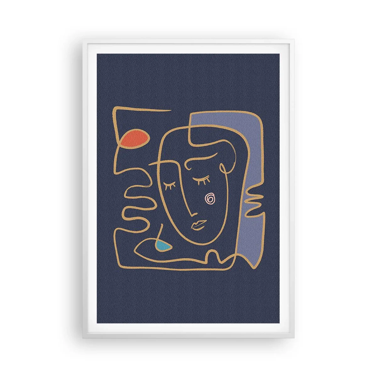 Plakat i hvid ramme - I drømmerier - 70x100 cm