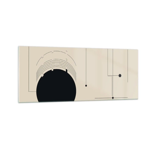 Billede på glas - Fjedrende og dynamisk komposition - 100x40 cm