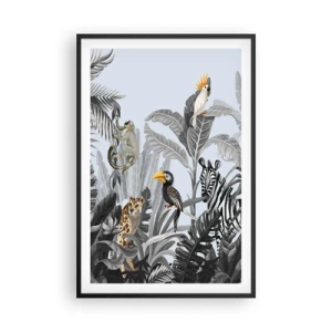 Plakat i sort ramme - En afrikansk fabel - 61x91 cm