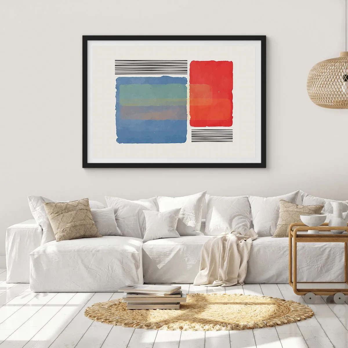 Plakat i sort ramme - Geometriens ånd og bogstav - 40x30 cm