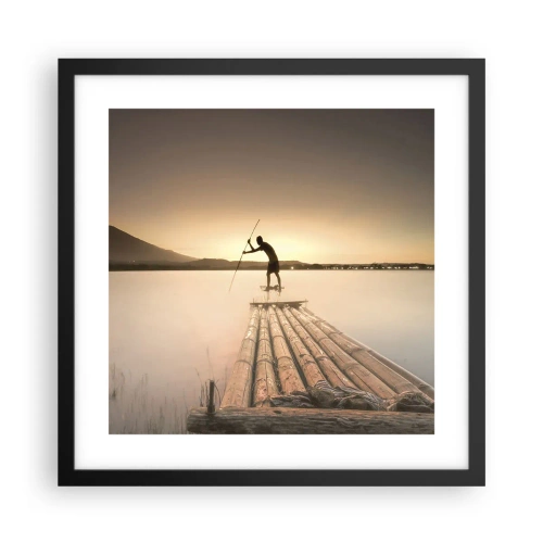 Plakat i sort ramme - Før du hviler - 40x40 cm