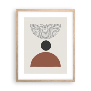 Plakat i ramme af lyst egetræ - I rampelyset - 40x50 cm