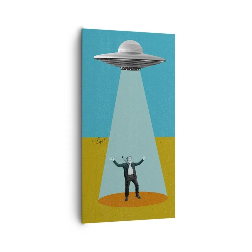 Lærredstryk - Billede på lærred - Et tæt møde - 65x120 cm