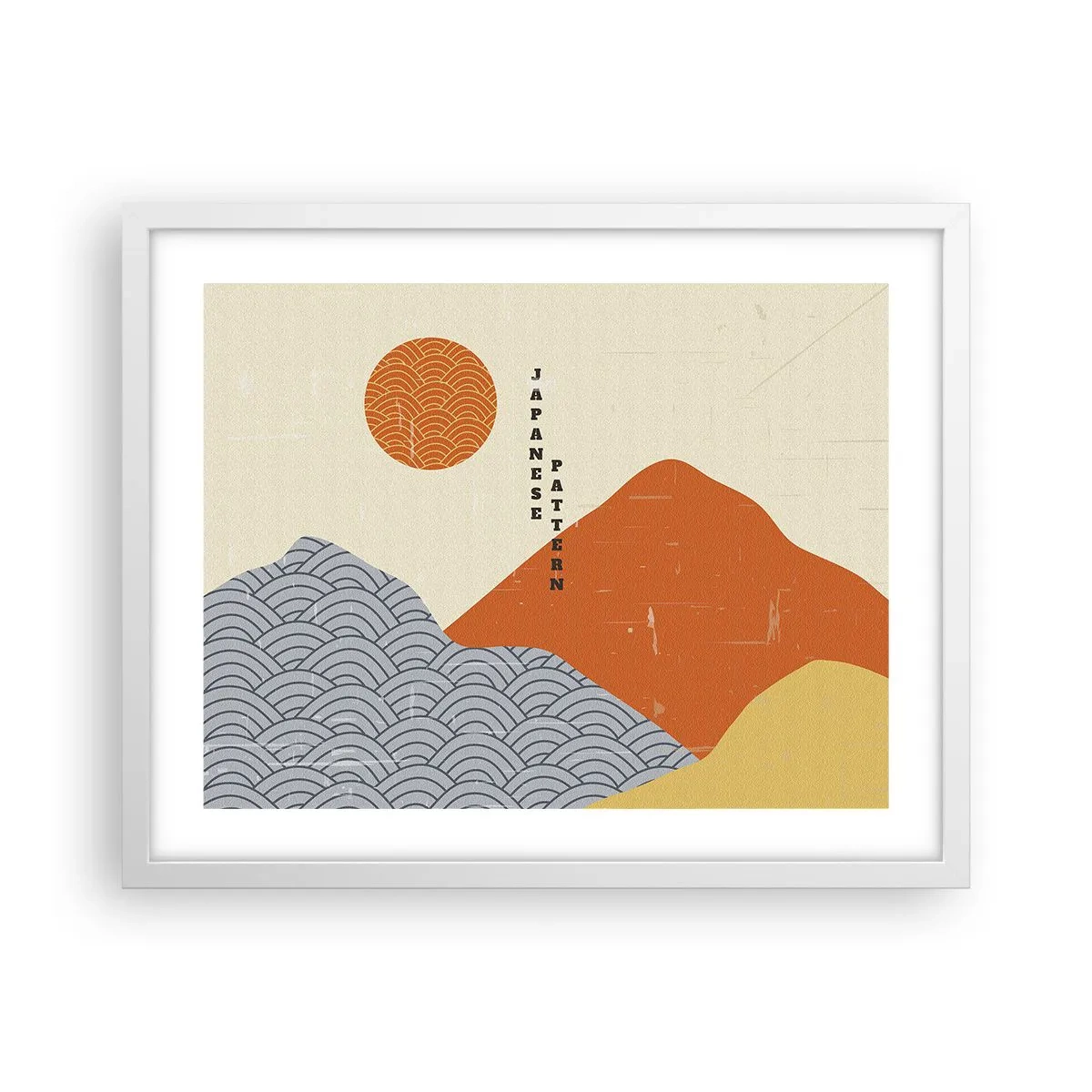 Plakat i hvid ramme - I den japanske ånd - 50x40 cm