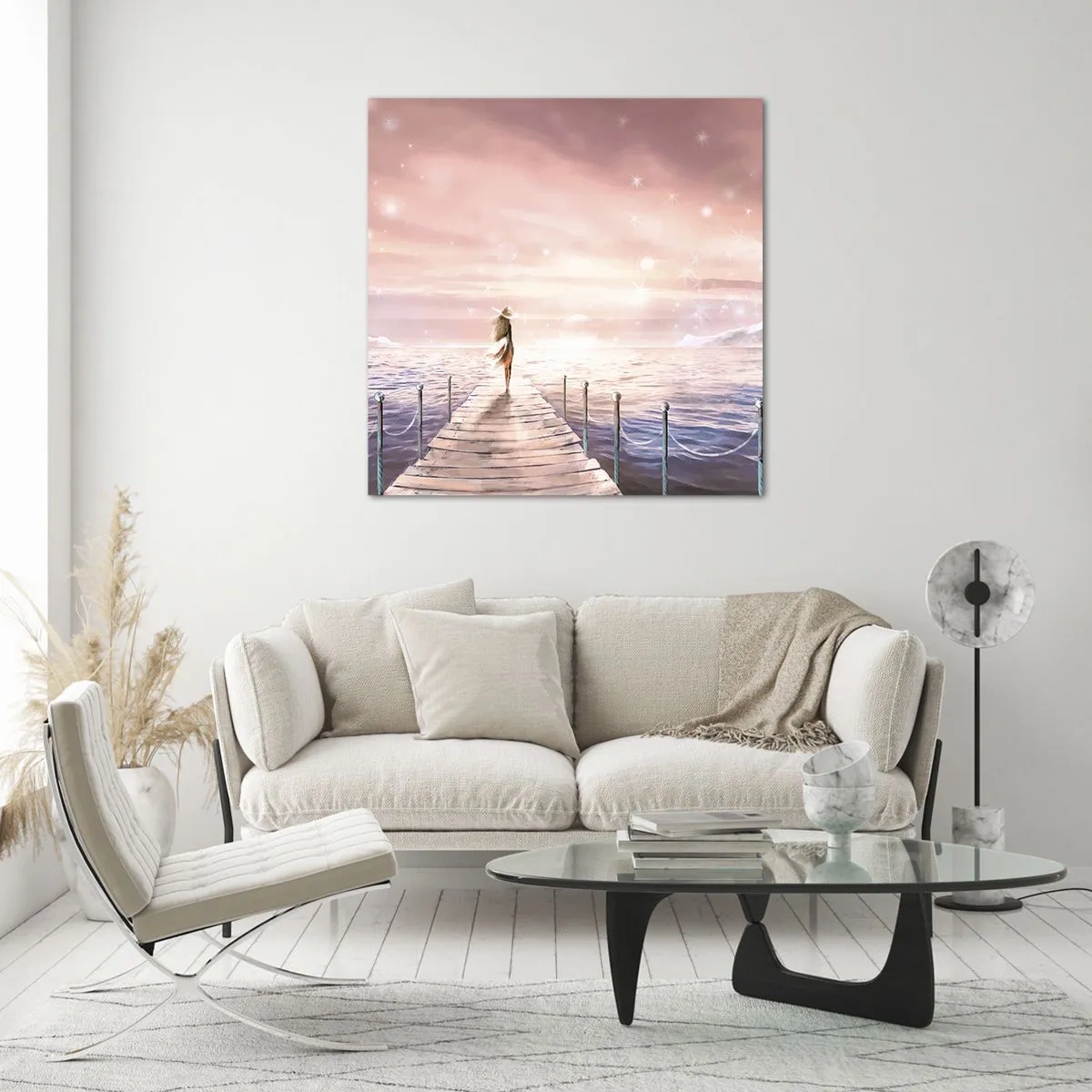 Billede på glas - I lyset af en drøm - 60x60 cm