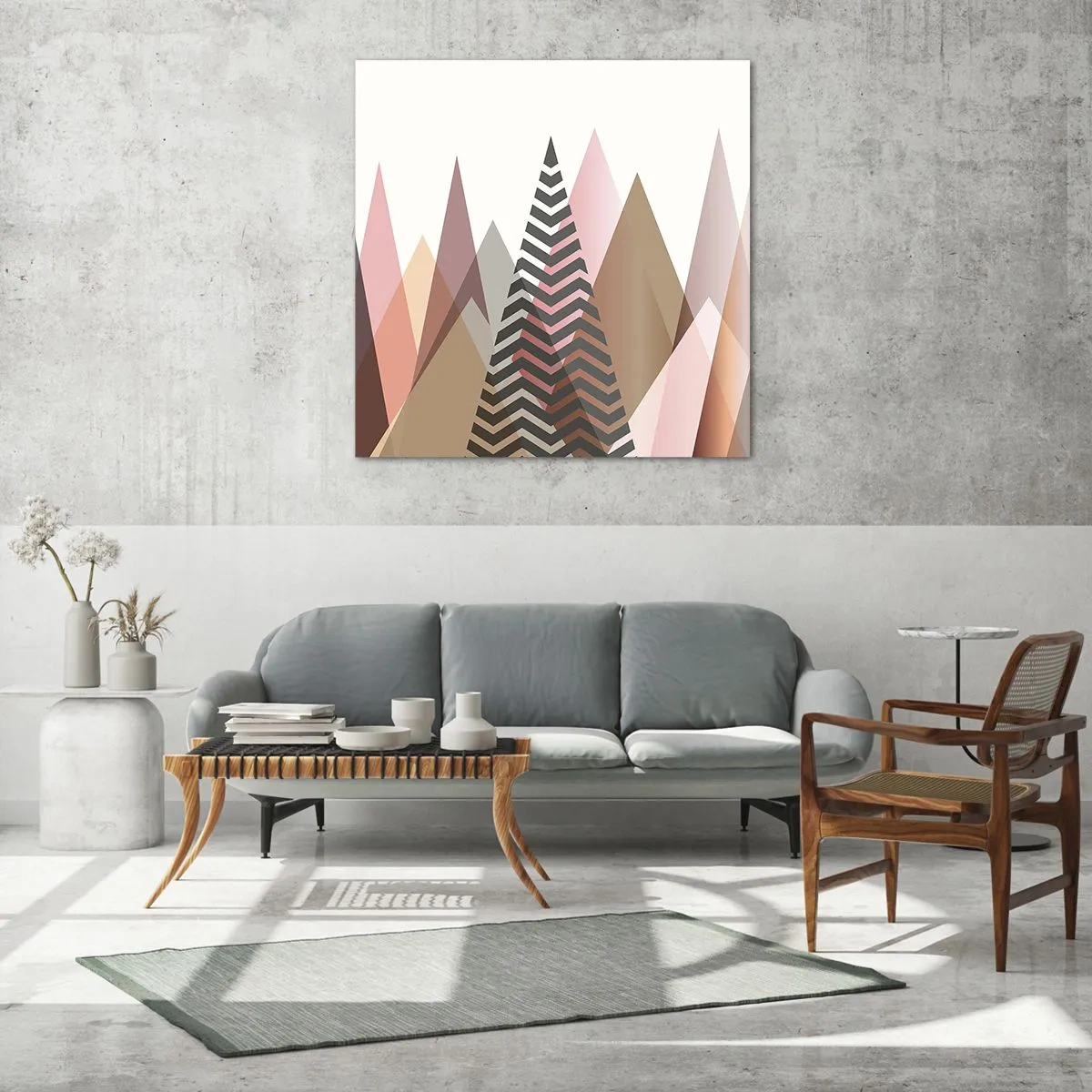 Billede på glas - Pyramide udsigt - 30x30 cm