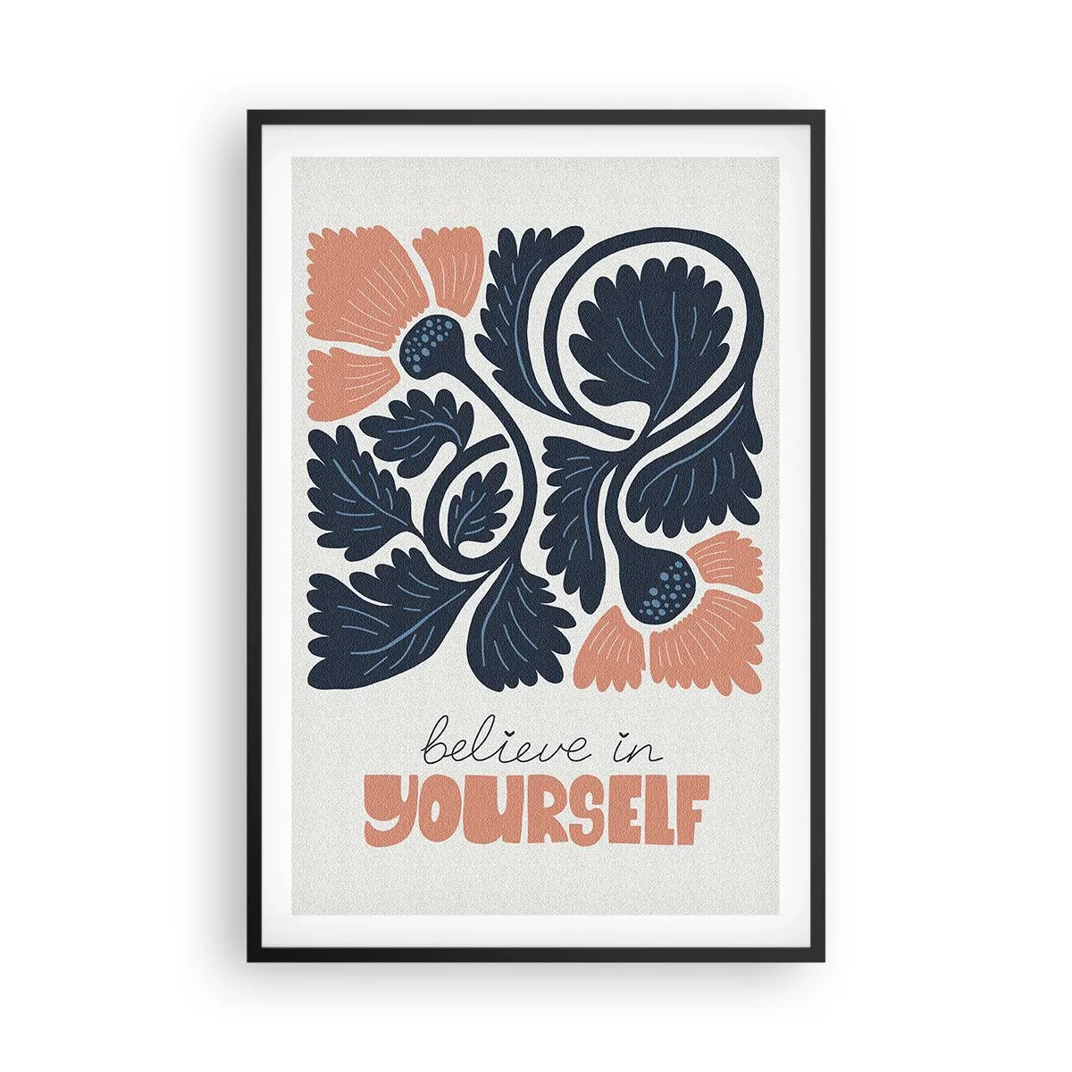 Plakat i sort ramme - Og du blomstrer - 61x91 cm