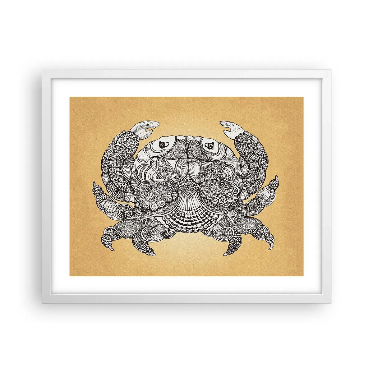 Plakat i hvid ramme - Fortællinger om hr. krabbe - 50x40 cm