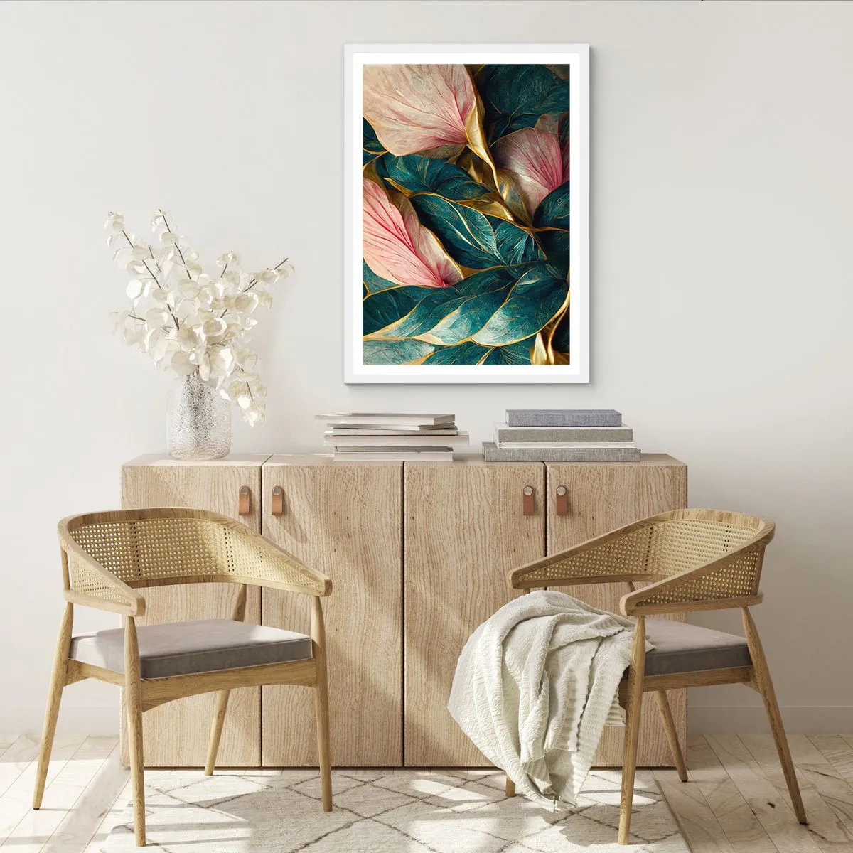 Plakat i hvid ramme - Naturlig elegance og stil - 30x40 cm