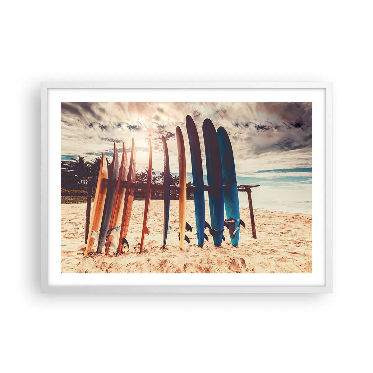 Plakat i hvid ramme - Godnat, indtil i morgen - 70x50 cm