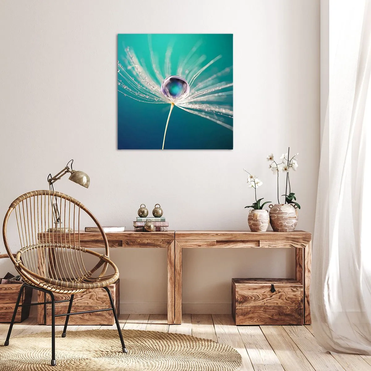 Lærredstryk - Billede på lærred - Mystisk øjeblik - 60x60 cm