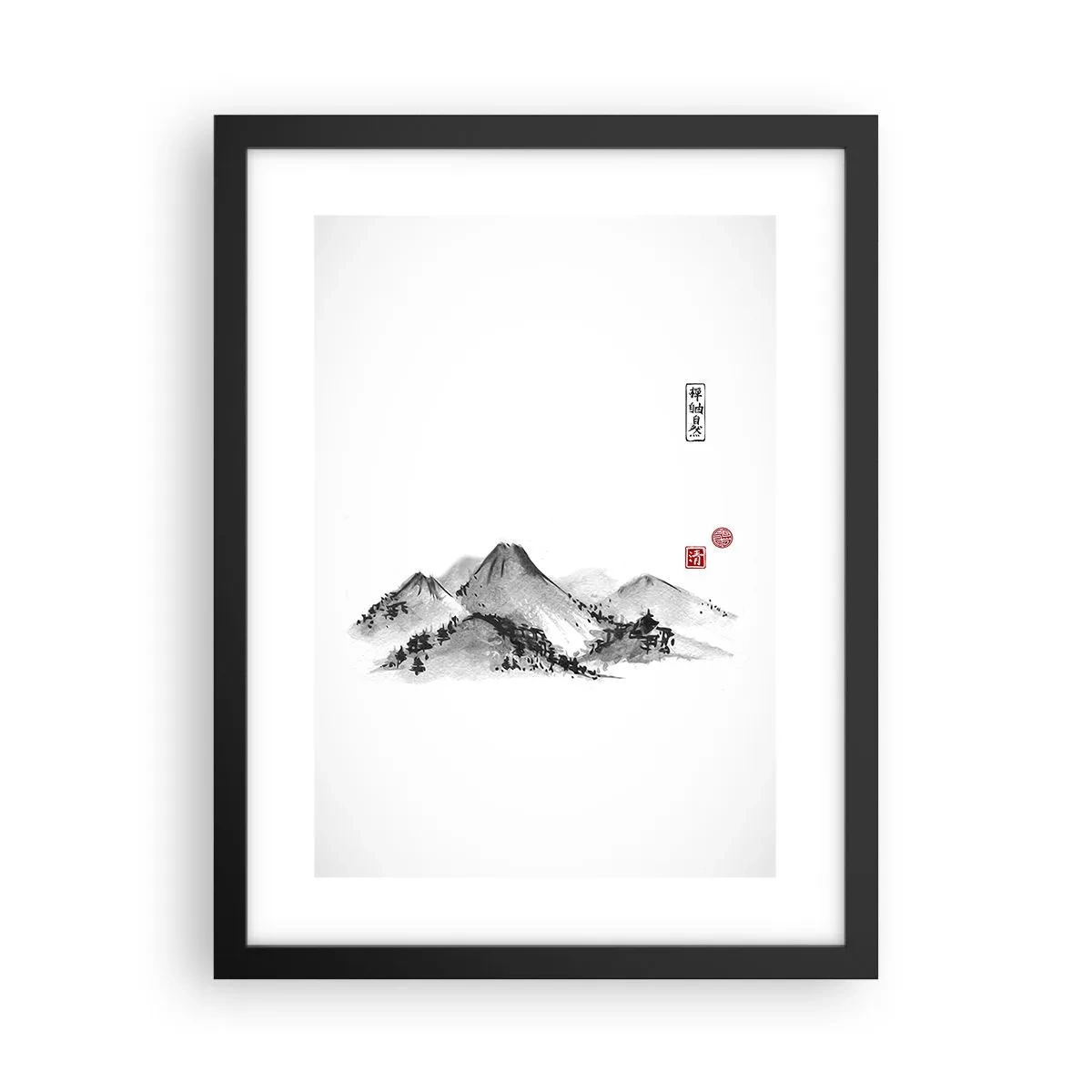 Plakat i sort ramme - Langt væk - 30x40 cm