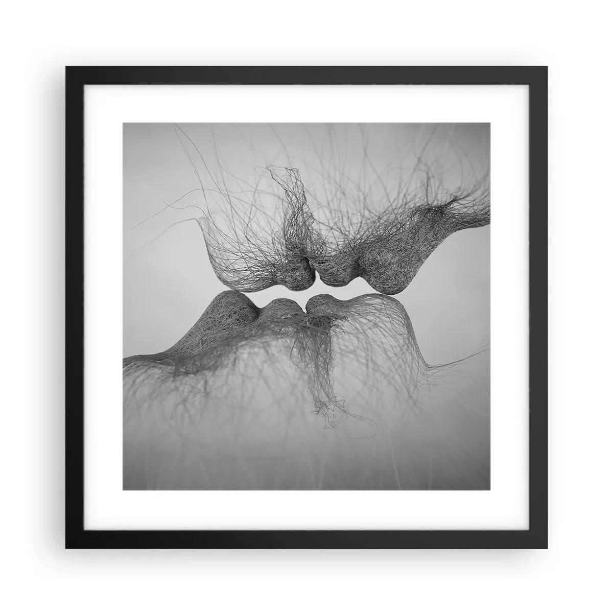 Plakat i sort ramme - Vindens kys - 40x40 cm