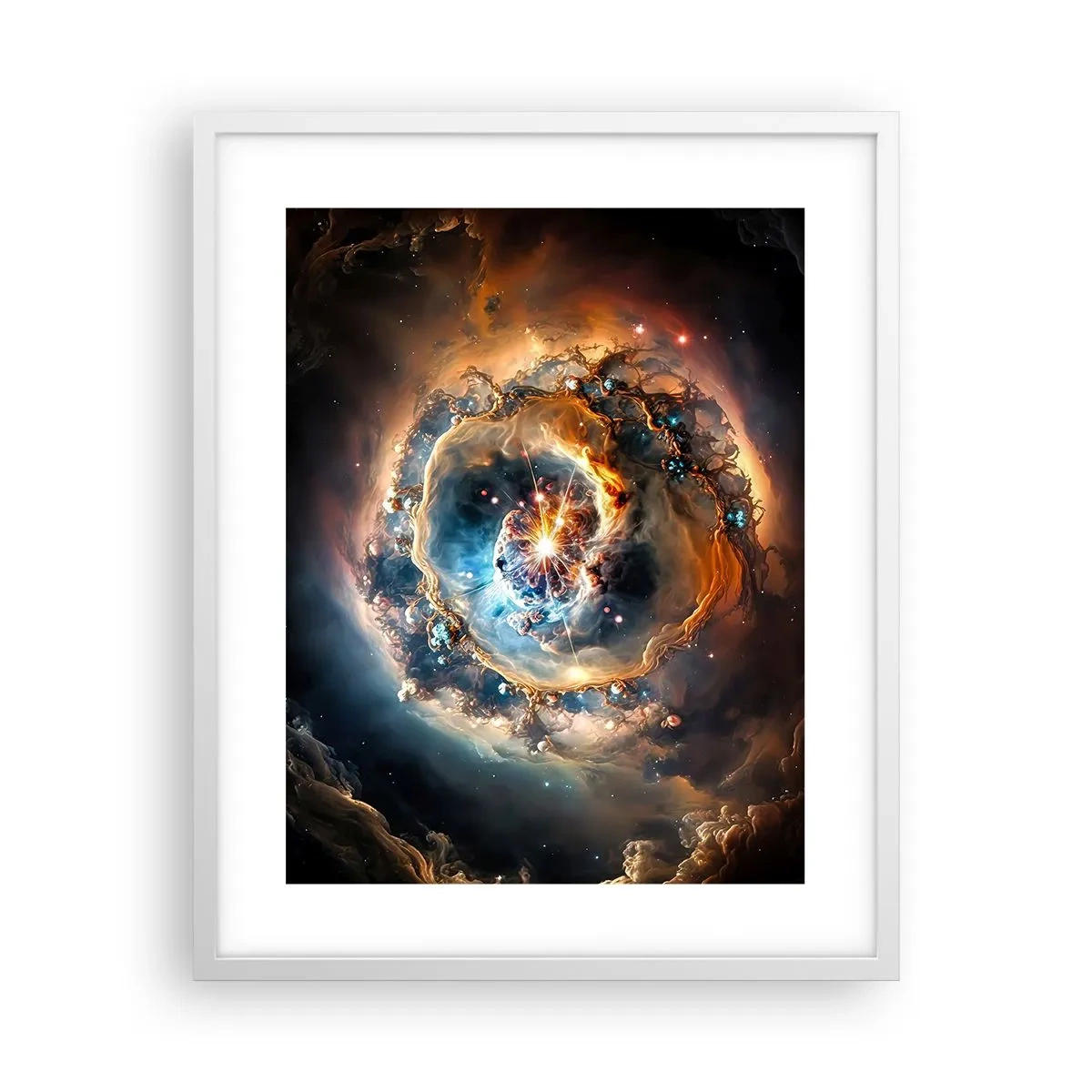 Plakat i hvid ramme - Begyndelse - 40x50 cm