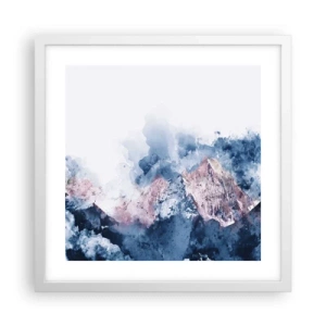 Plakat i hvid ramme - Dette er toppene! - 40x40 cm