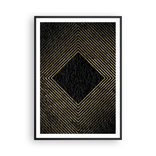 Plakat i sort ramme - Geometri i glamour-stil - 70x100 cm