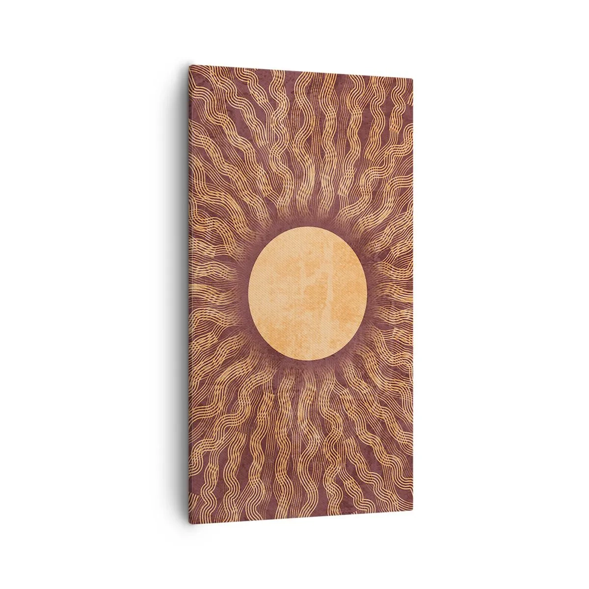 Lærredstryk - Billede på lærred - Ikon for solen - 55x100 cm