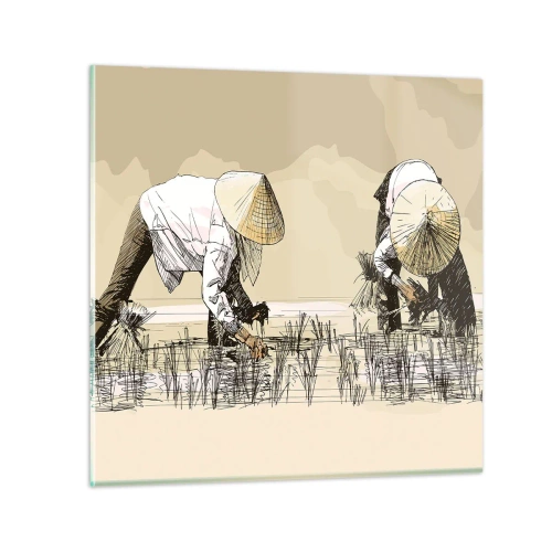 Billede på glas - God høst - 70x70 cm