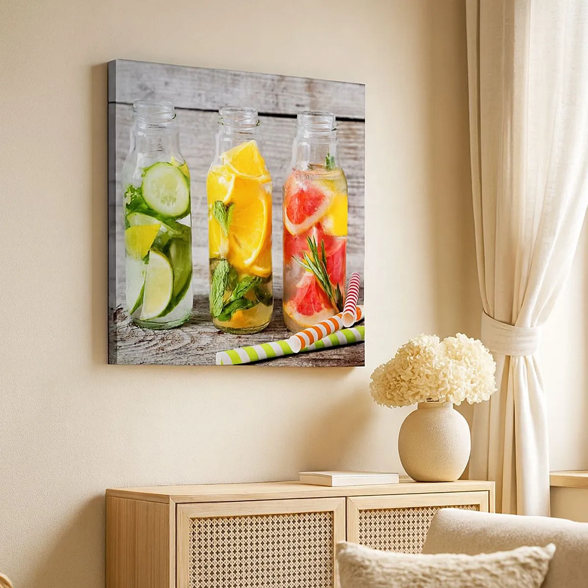 Lærredstryk - Billede på lærred - Sund af natur - 30x30 cm