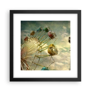 Plakat i sort ramme - Vil være, vil være sjov.... - 30x30 cm