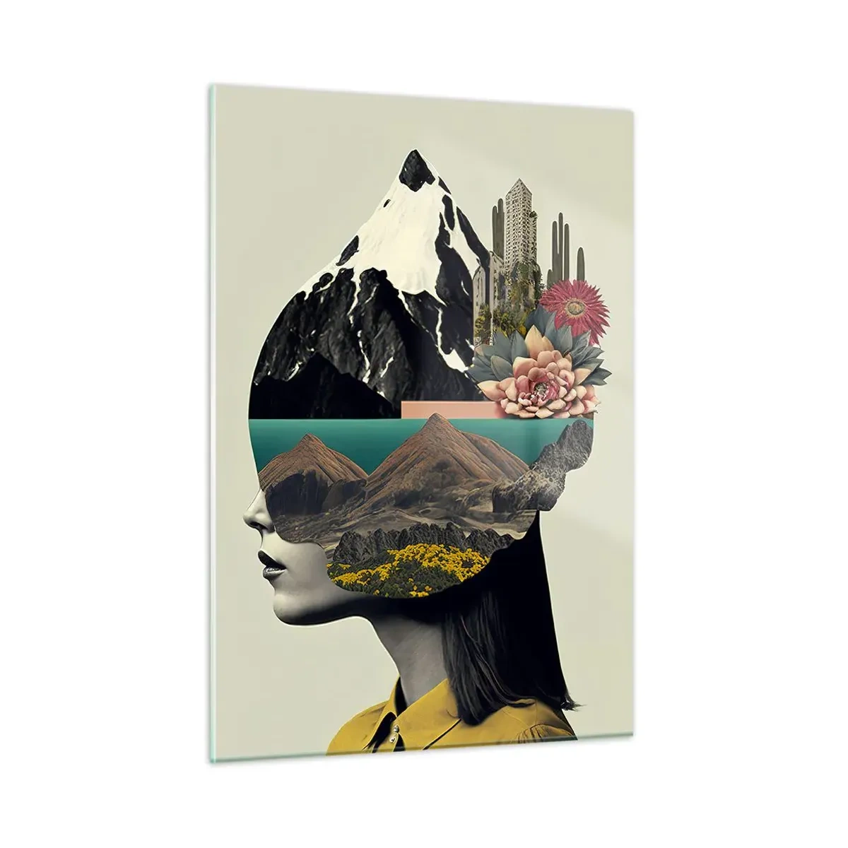 Billede på glas - Kvinden - altid et mysterium - 50x70 cm