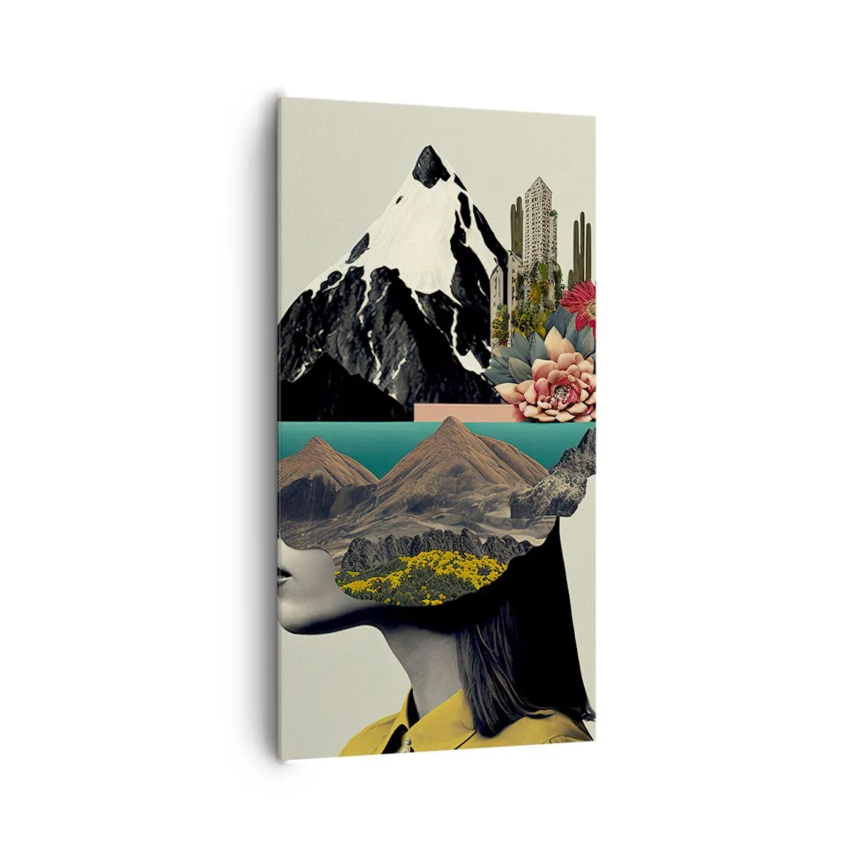 Lærredstryk - Billede på lærred - Kvinden - altid et mysterium - 65x120 cm