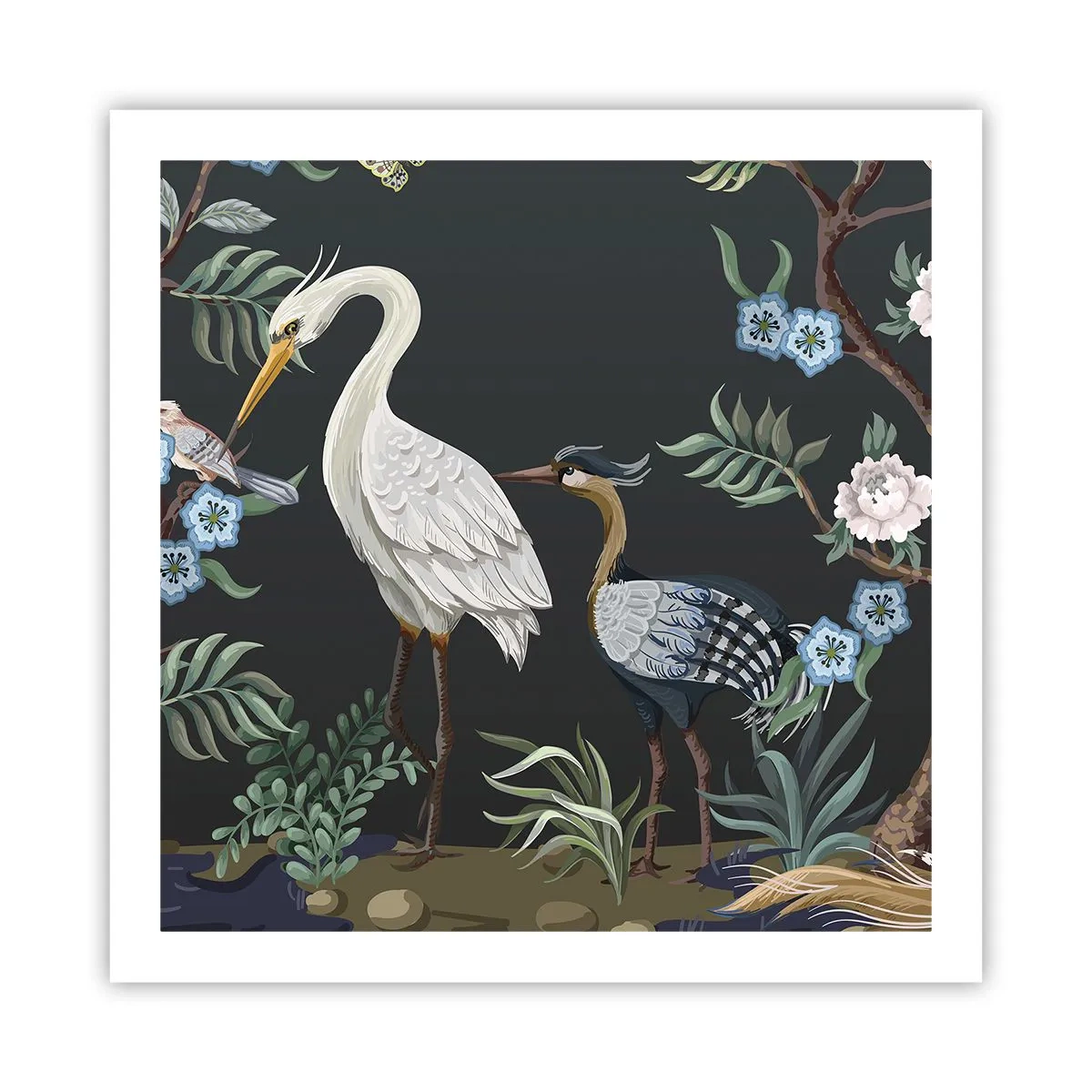 Plakat - Fugleparade - 60x60 cm