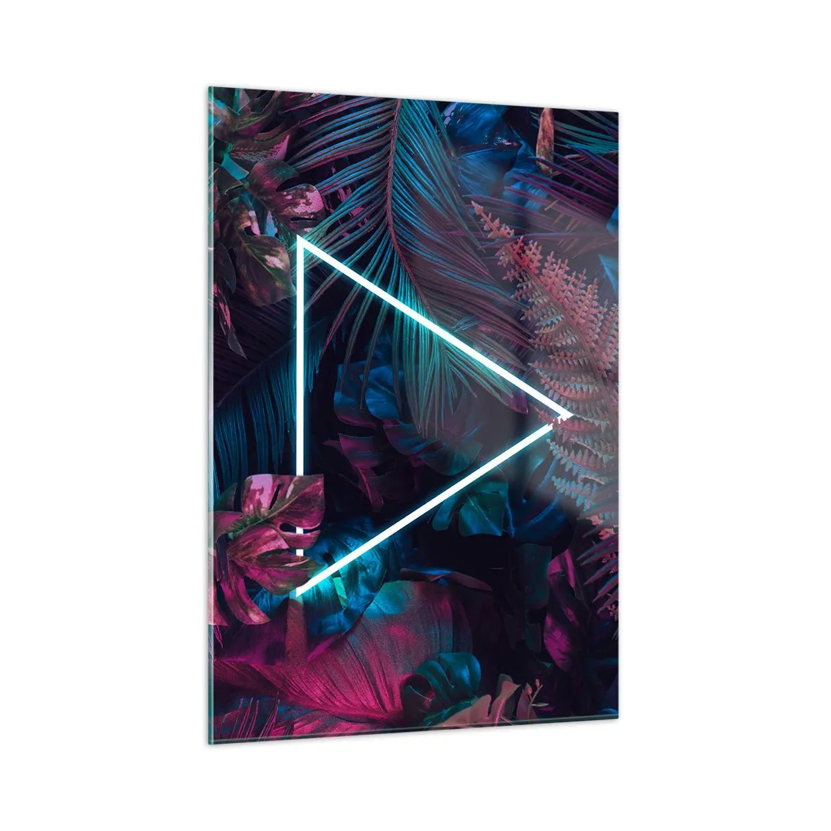 Billede på glas - Have i disco-stil - 50x70 cm
