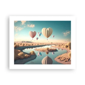 Plakat - Kærlighed lader dig svæve - 50x40 cm