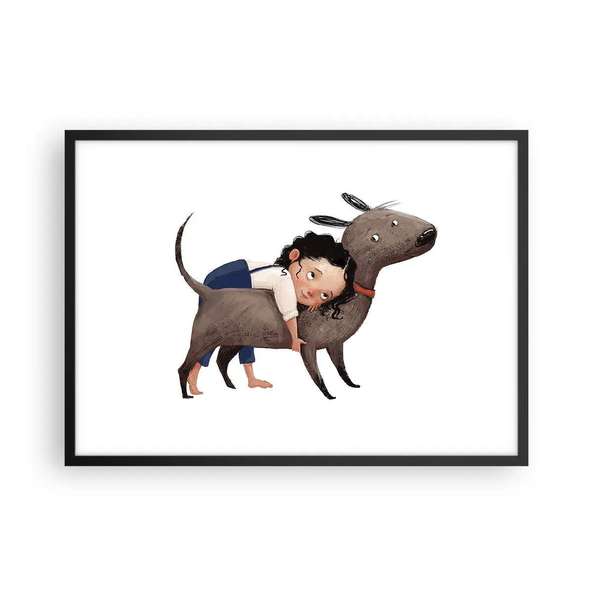 Plakat i sort ramme - Bedste venner - 70x50 cm