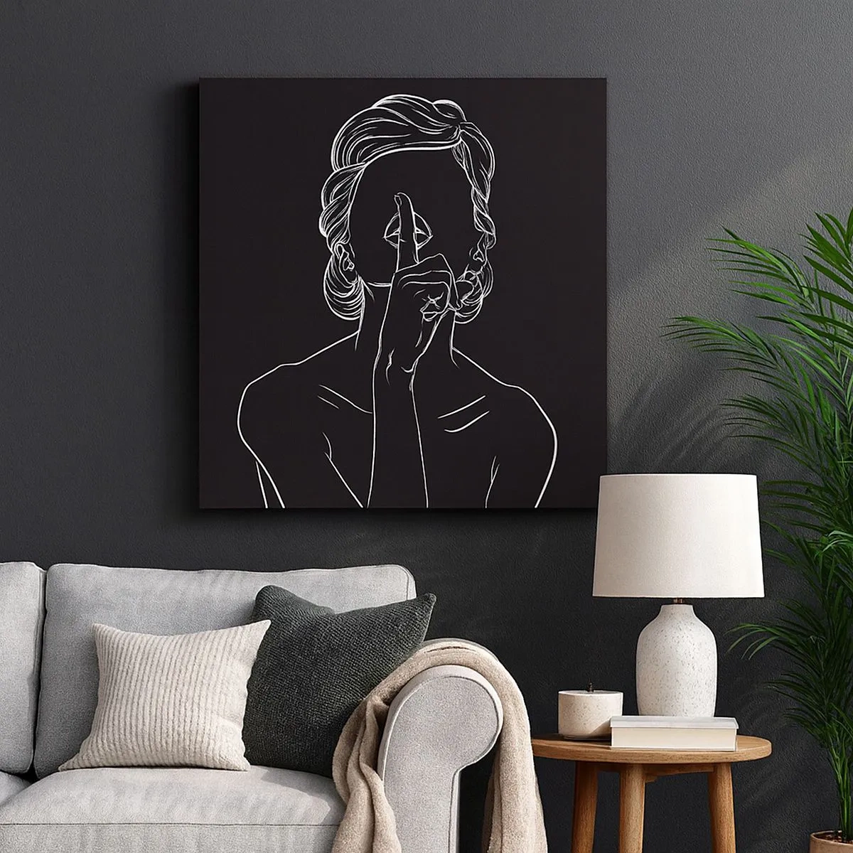 Lærredstryk - Billede på lærred - Skønhed blomstrer i stilhed - 30x30 cm