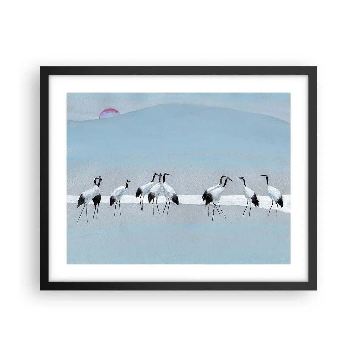 Plakat i sort ramme - Efter en varm dag - 50x40 cm