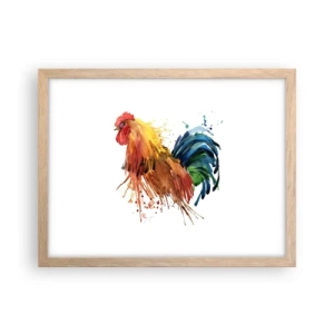 Plakat i ramme af lyst egetræ - Kongelig kappe, kongelig stolthed - 40x30 cm