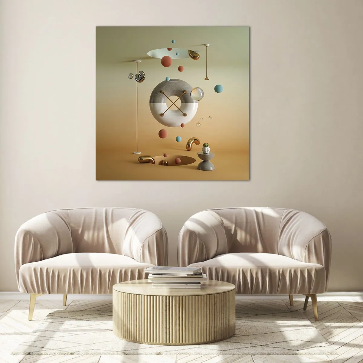 Billede på glas - Alt kan ske - 50x50 cm