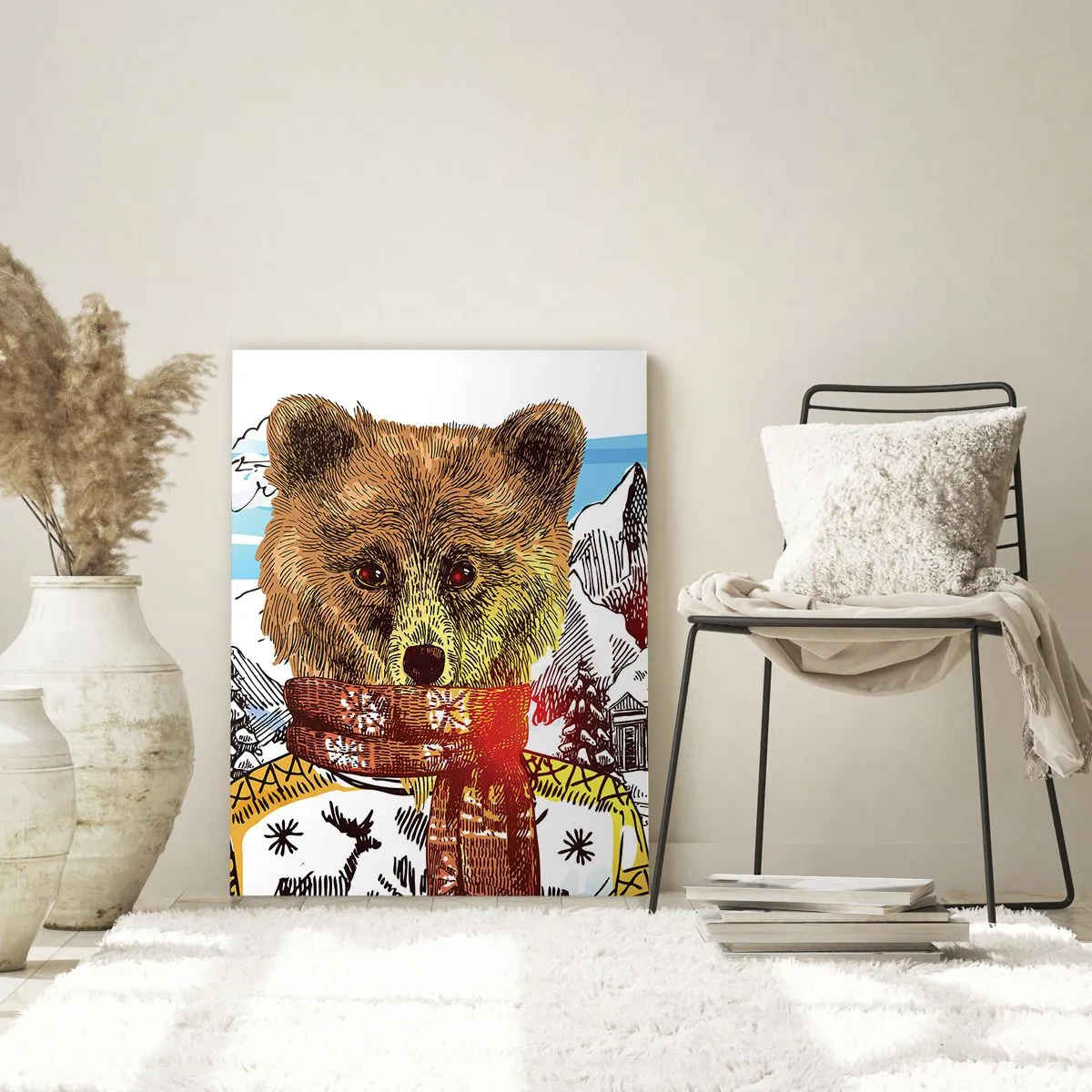 Billede på glas - Bjørnehytten - 50x70 cm