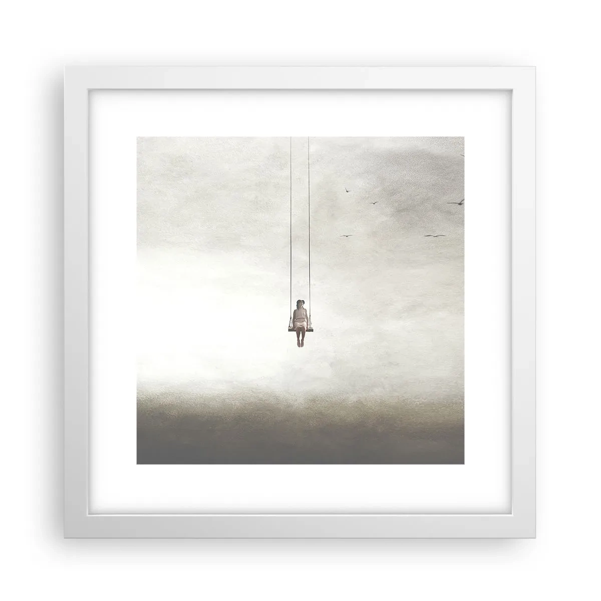 Plakat i hvid ramme - Barnet i os selv - 30x30 cm