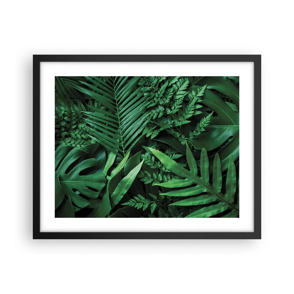 Plakat i sort ramme - Kranset i grønt - 50x40 cm