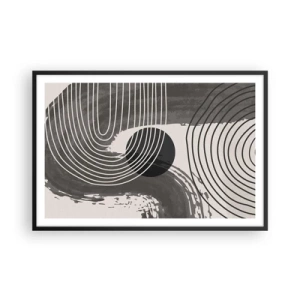 Plakat i sort ramme - Oval vinder - 91x61 cm