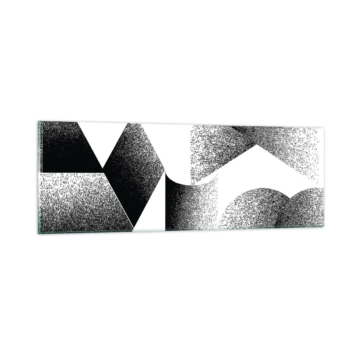 Billede på glas - Vinkler og ovaler - 90x30 cm