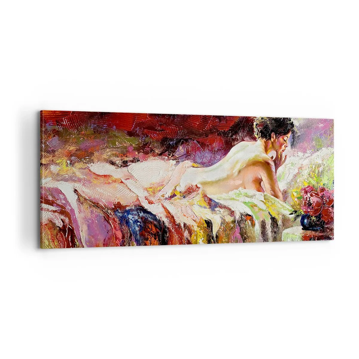 Lærredstryk - Billede på lærred - Eftertænksom Venus - 100x40 cm