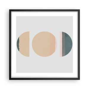 Plakat i sort ramme - Hjul for hjul - 50x50 cm