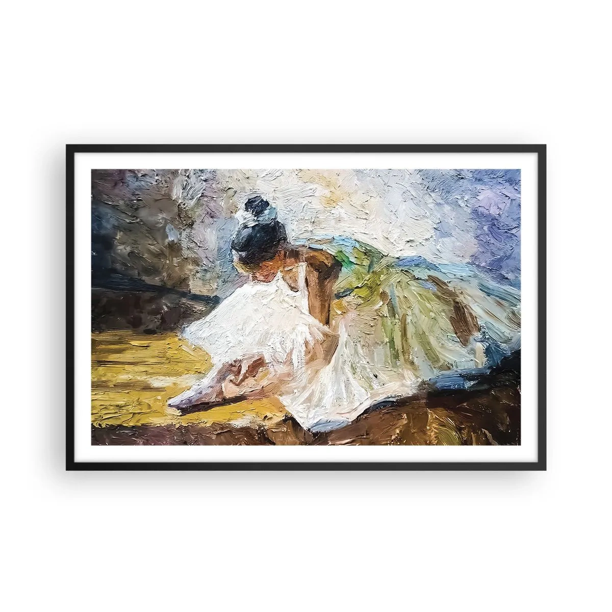 Plakat i sort ramme - Fra et maleri af Degas - 91x61 cm